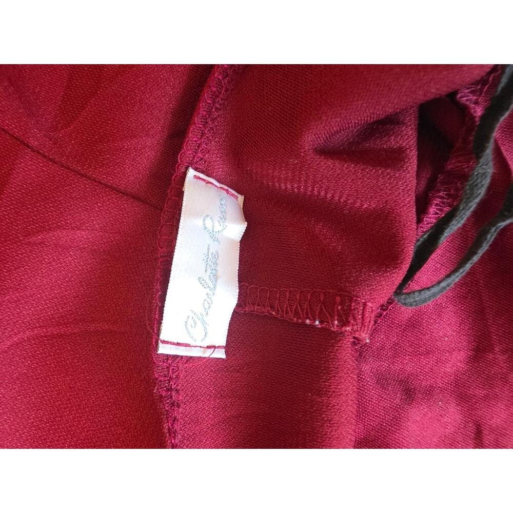 Charlotte Russe Burgundy Asymmetrical Halter Dress Size S - Picture 6 of 7